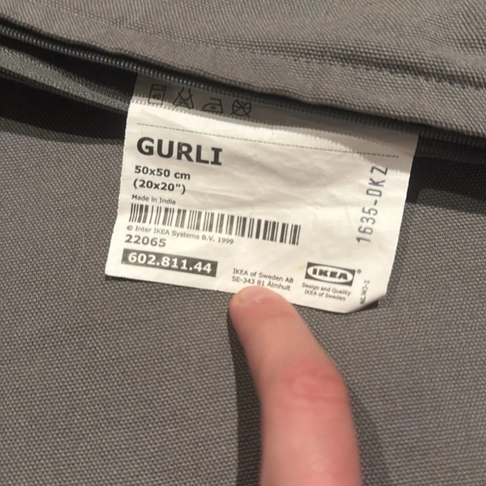 IKEA Gurli Gray Cushion Covers 20x20